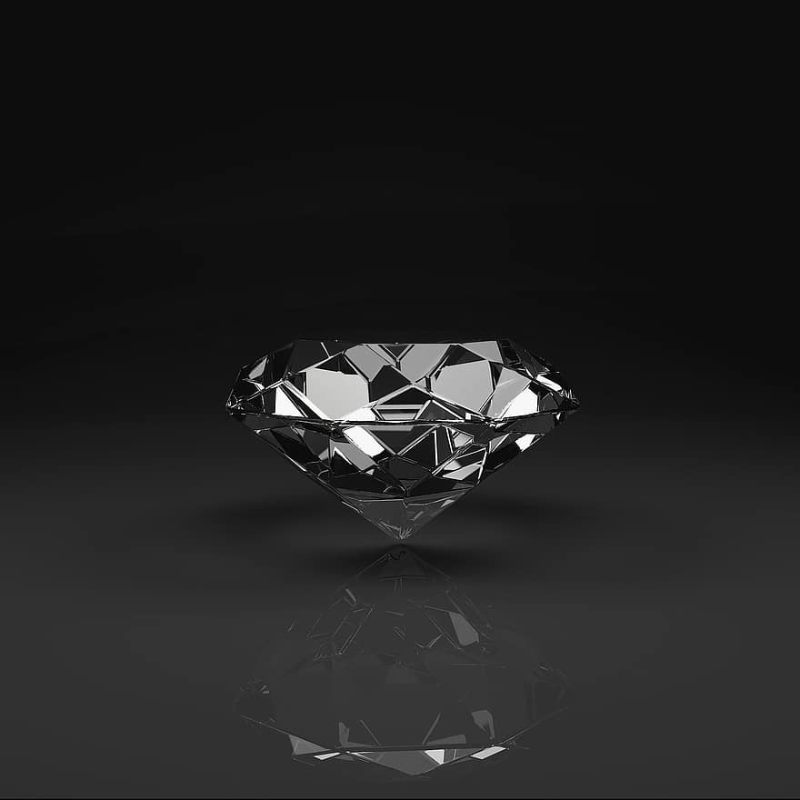 gyémánt, drágakő, ékszerek, luxus, fényes, jólét, kristály-, visszaverődés, háttérrel, egyetlen objektum, Arany