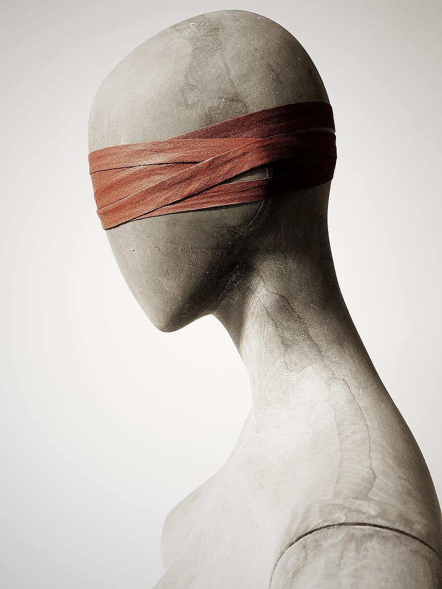 Blindfold, Man, Person, Doll, Mannequin