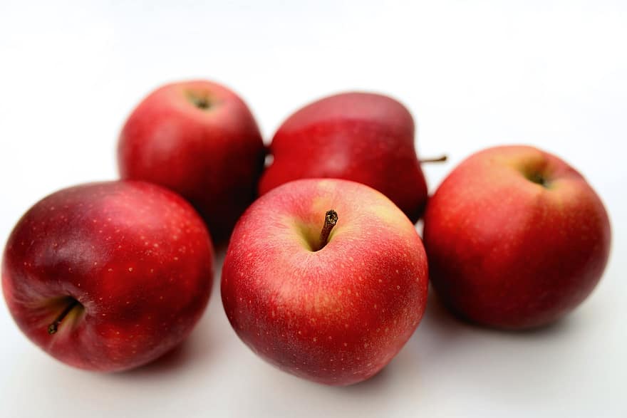 Apples, Fruits, Food, Red Apples, Healthy, Vitamins, Ripe, Organic, Natural, Produce