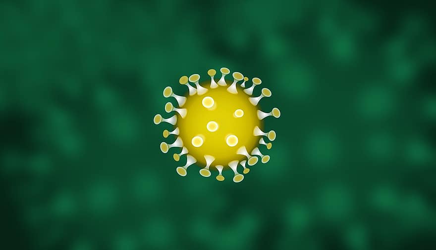 Coronavirus, Yellow, Symbol, Corona, Virus, Pandemic, Epidemic, Corona Virus, Disease, Infection, Covid-19