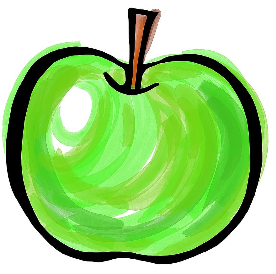 Obst, Lebensmittel, Apfel, Grün, gesund, frisch, frisches Obst, frisches Essen, das Bio-Essen, grüner Apfel