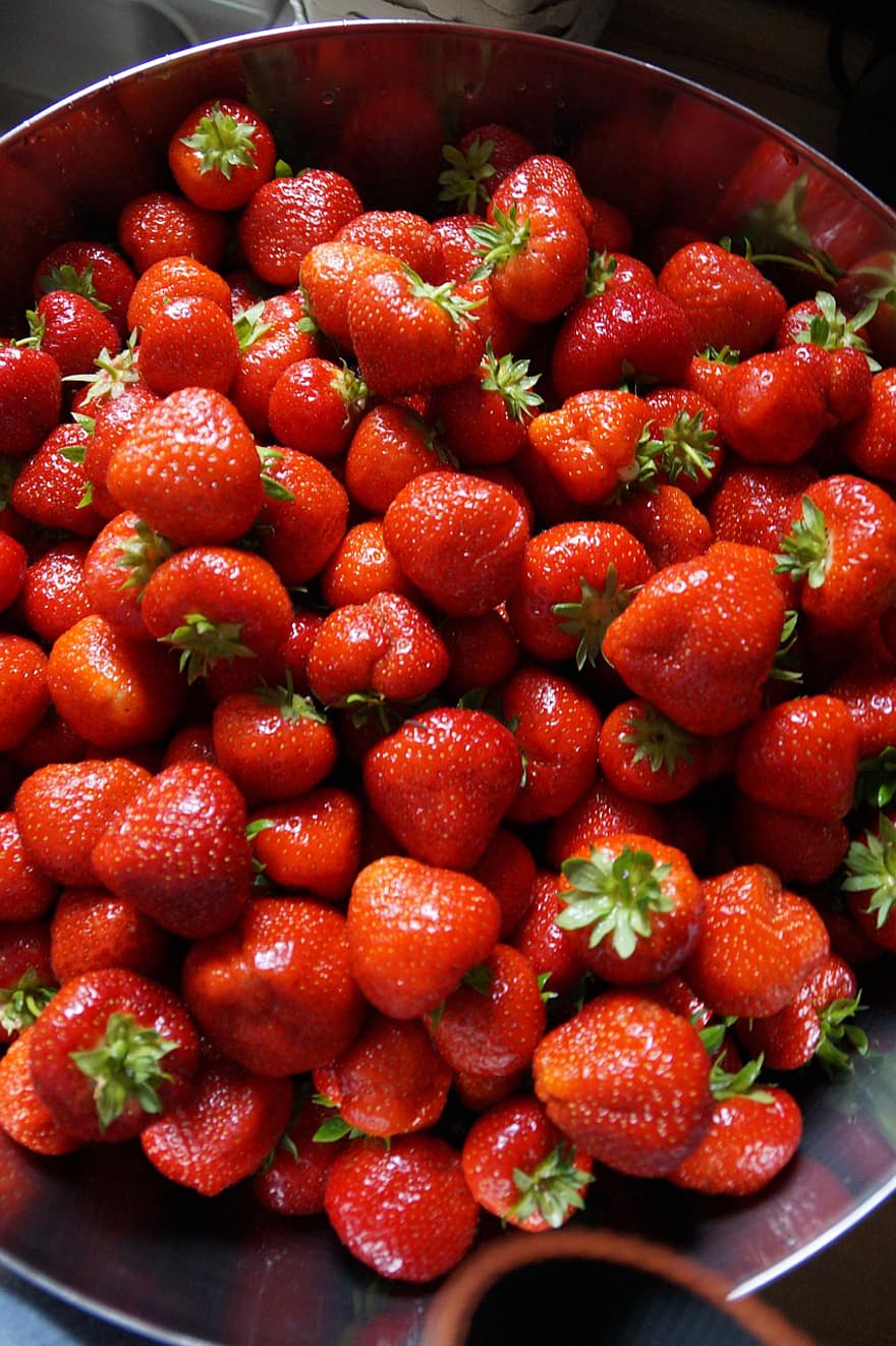 Fruit, Strawberries, Snack, Organic, Sweet, Vitamin, Fresh, strawberry, freshness, food, close-up