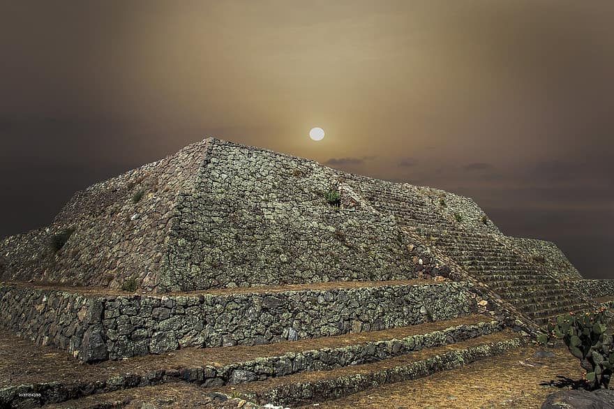 Puramid, ruiny, archeologie, Mexiko, cestovní ruch, cestovat, puebla, architektura, kultura