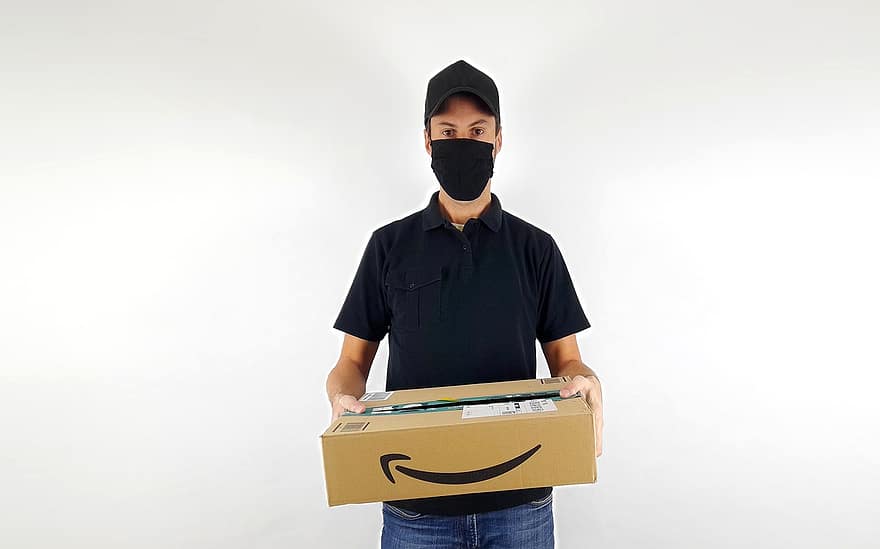 Delivery, Man, Parcel, Package, Transport, Amazon, Box, men, one person, adult, males