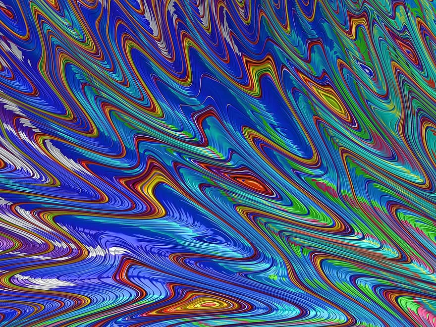 Fractal Art, Abstract, Color, Bright, Background, Rainbow, Texture