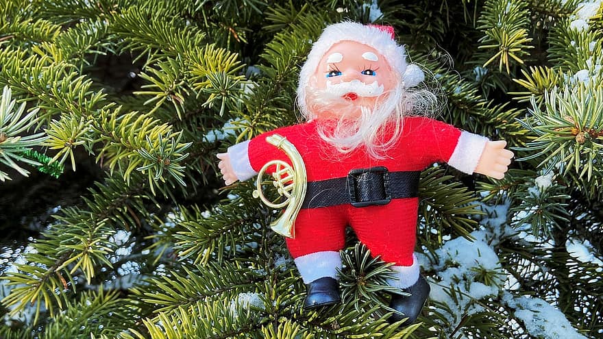 drzewko świąteczne, Święty Mikołaj, wakacje, motyw, uroczysty, Mikołaja, uroczystość, drzewo, zimowy, pora roku, humor