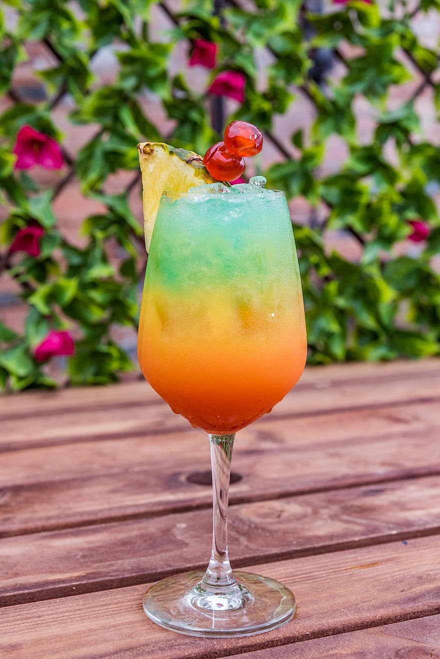 Drink, Cocktail, Fruit, Colorful, Fresh, Alcohol, Flowers