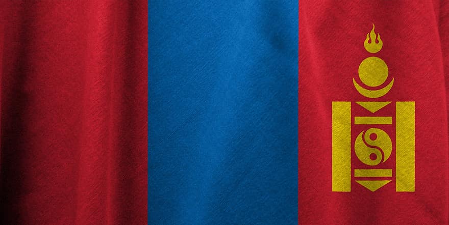 Mongolia, lippu, symboli, maa, kansakunta, kansallinen, isänmaallisuus