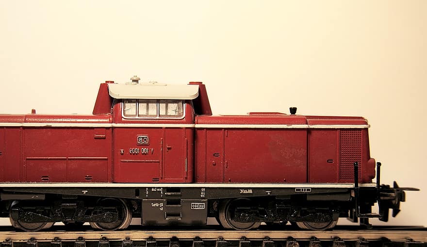train miniature, jouet, moteur, Piste H0, Vieux Loc, locomotive diesel, macro, transport, chemin de fer, vieux, mode de transport