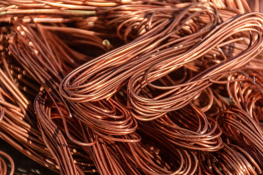 Wire, Scrap, Raw Material, Copper, Collection, Recycling, abstract, industry, electricity, close-up, computer network