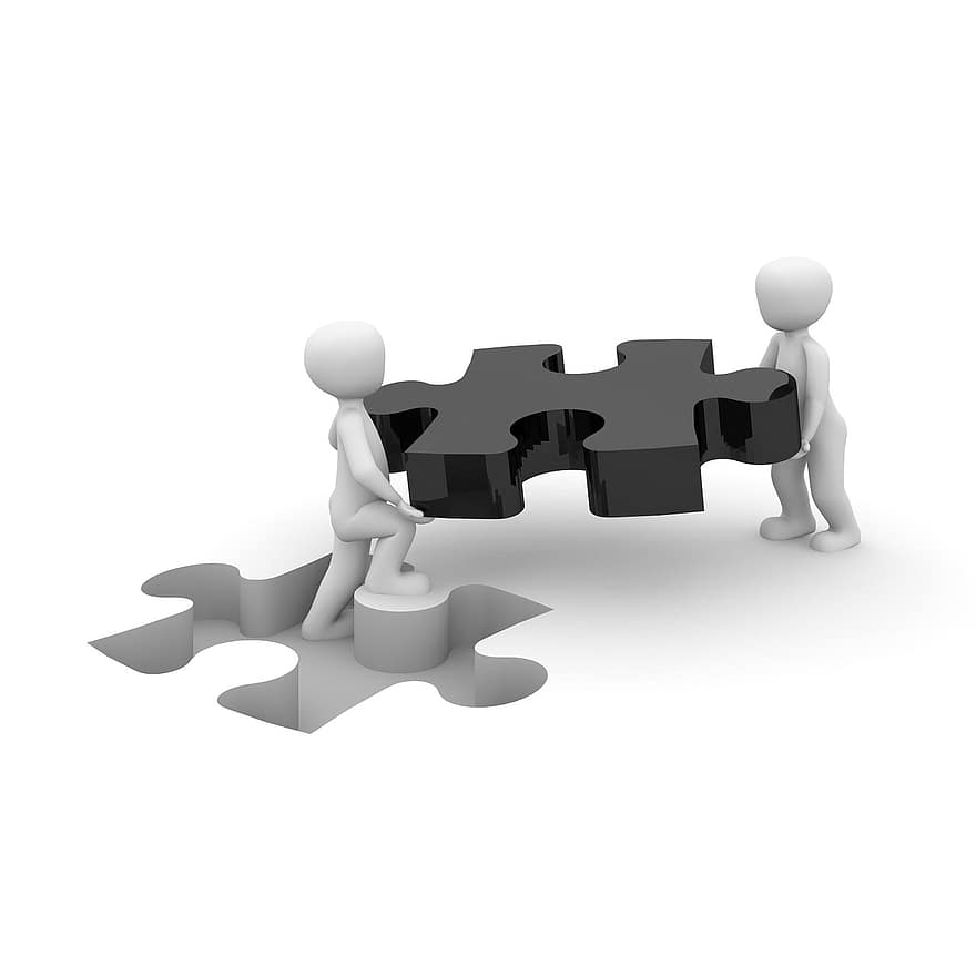 puzzle, sadarbību, partnerība, kopā, komanda, komandas darbs, stratēģiju, sadarbība, savienot