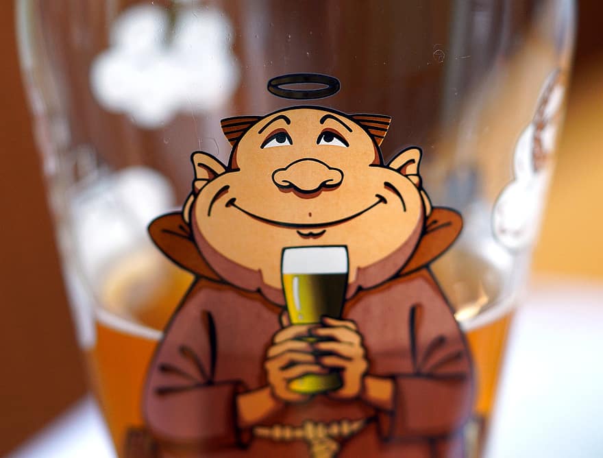 birra, bicchiere, bere birra, birra di grano, uomo, monaco, bere, bevanda, alcool