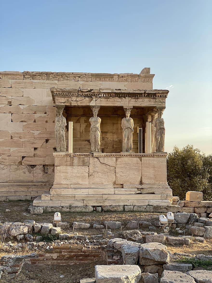 monument, tempel, ruïnes, beschaving, kolom, architectuur, acropolis, Athene, cultuur, oud, historisch