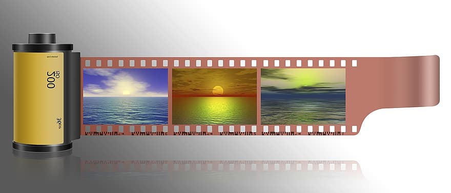 le coucher du soleil, film, la photographie