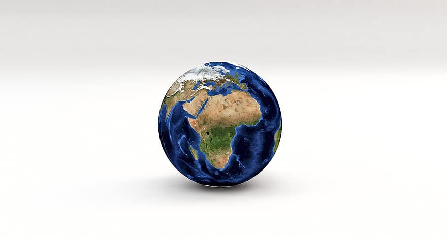 globus, verden, jorden, planet, jordkloden, sfære, kort, kontinent, ocean, 3d, bold