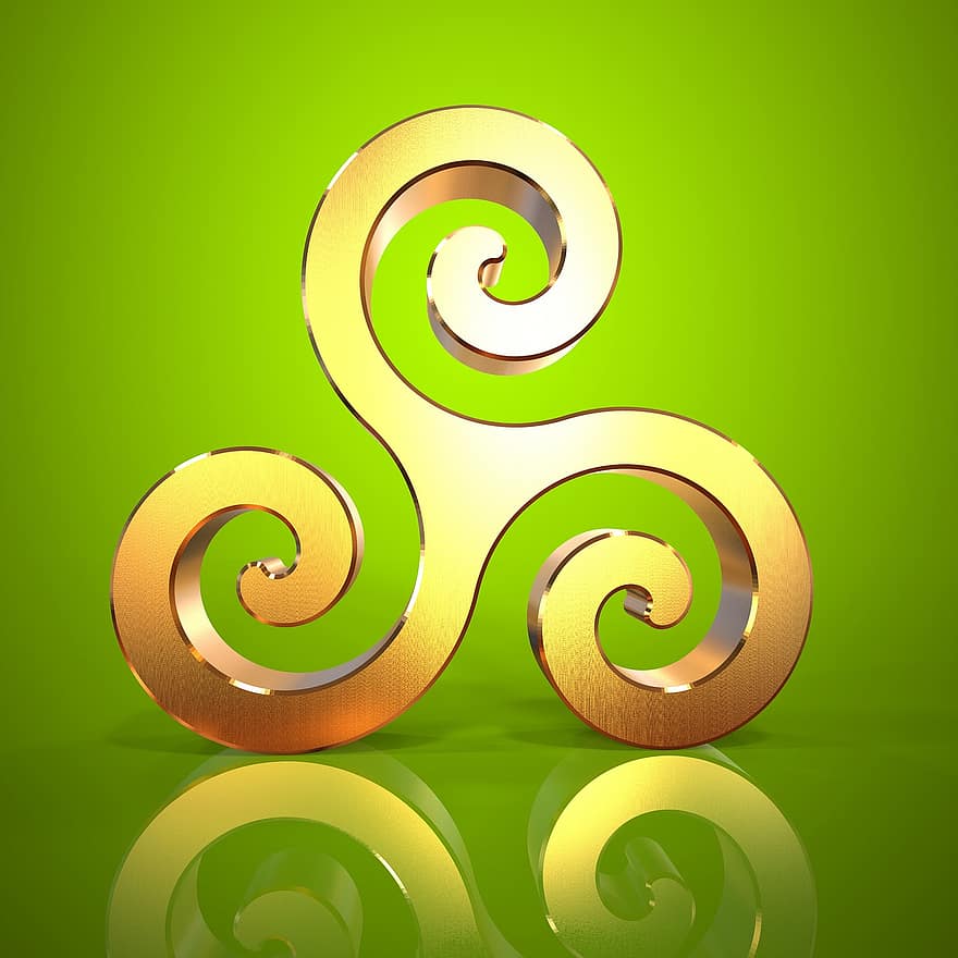 Тріскелл, трискель, кельтський, символ, логотип, бретонська, геометричні, ірландський, міфологія, бретань, брейж