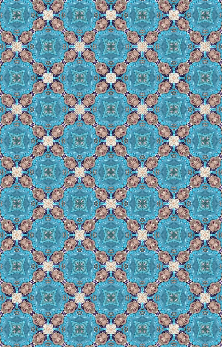 blå baggrund, blomstermønster, fliser mønster, floral baggrund, vintage mønster, tapet, mønster, design, baggrund, abstrakt, sømløs