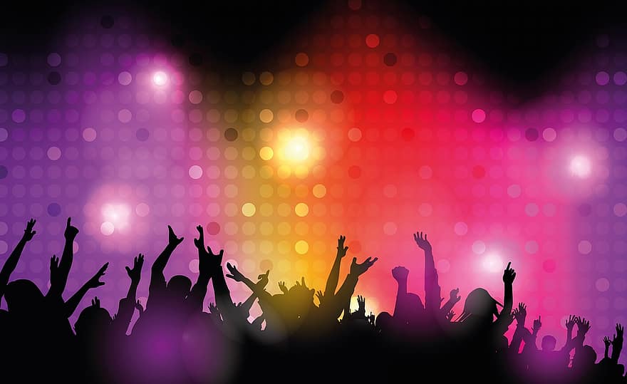 disney, Club de dans, discotecă, iluminat, reflector, roșu, galben, violet, purpuriu, circulaţie, dans
