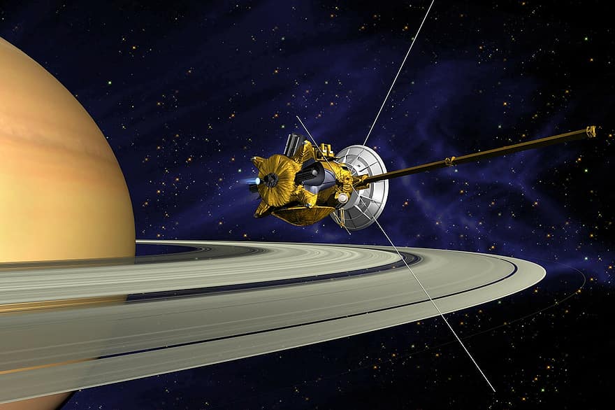 Cassini, Saturn, Orbit Insertion, Solar System, Universe, Sky, Astronautics, Space Travel, Probe, Technology