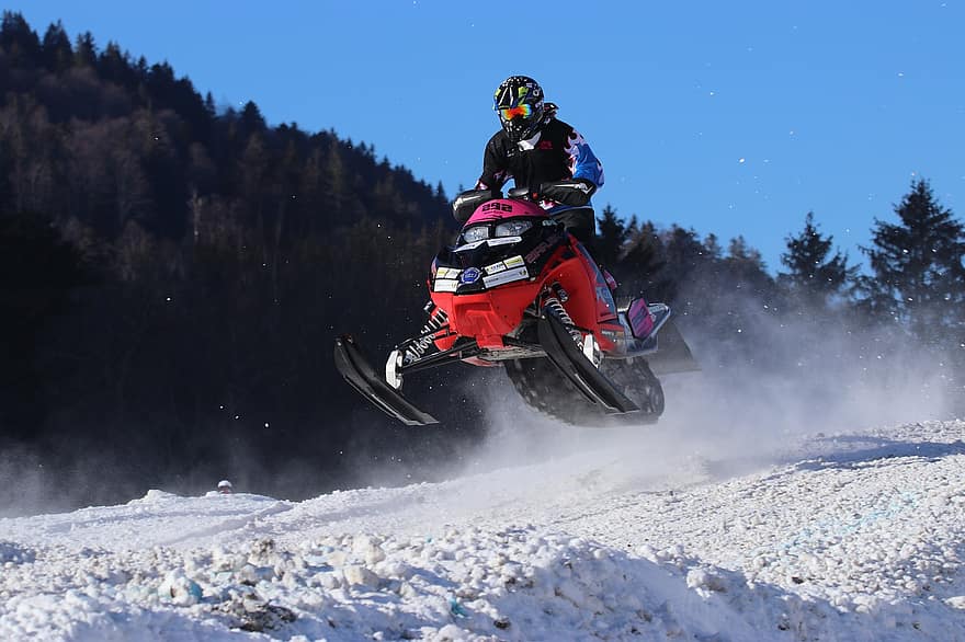 motonieve, carreras, nieve, Carreras de motos de nieve, Snowcross, Snocross, deporte, Trineo de motor, Trineo motorizado, Skimobile, Scooter de nieve