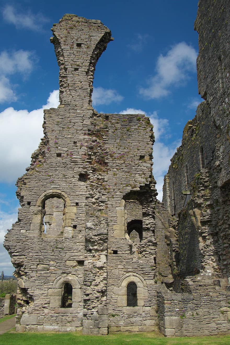 城、台無しに、カンブリア、イングランド、中世の、英国、石、古い破滅、古い、建築、歴史