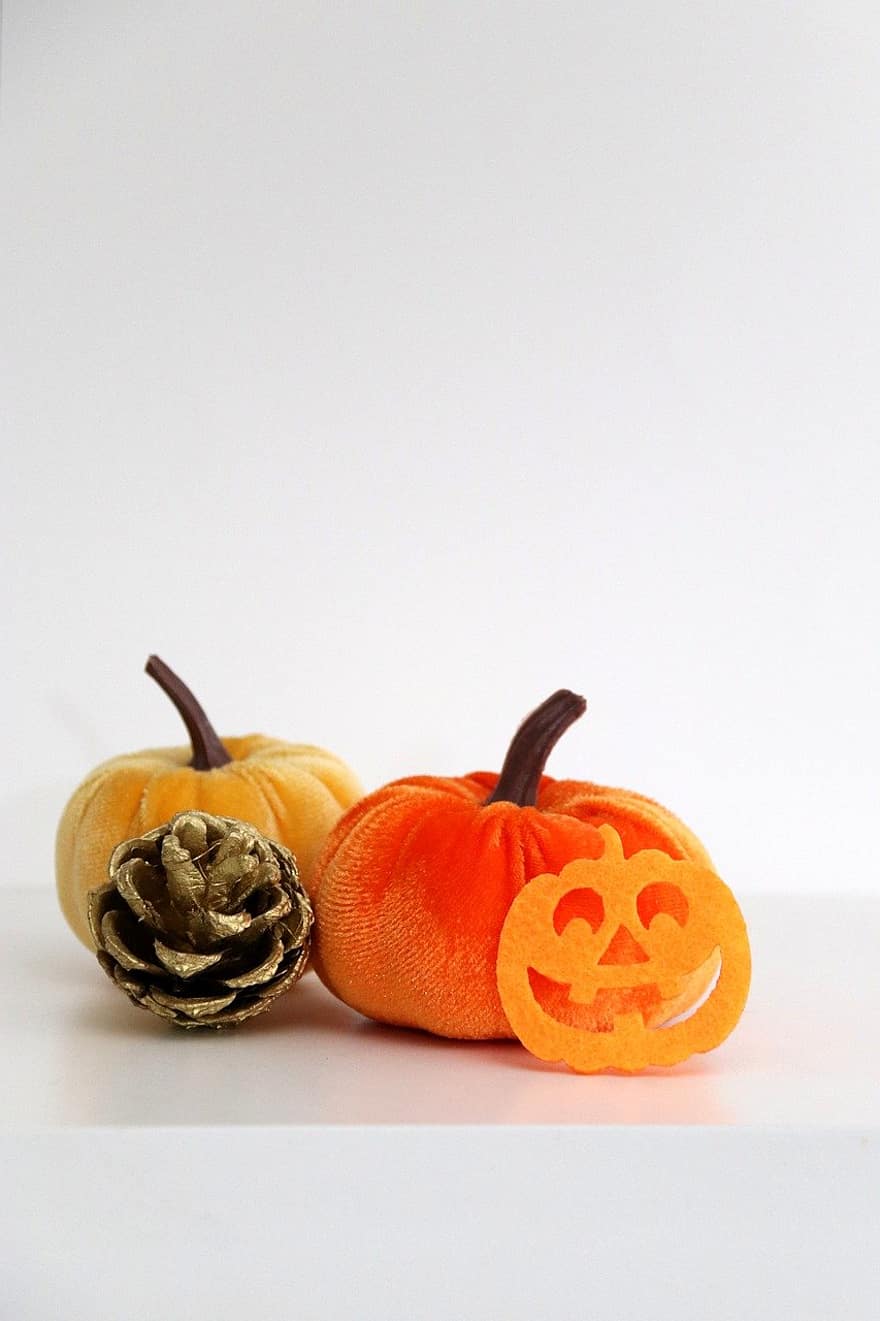 秋、カボチャ、秋の飾り、かぼちゃ、ハロウィン、10月、デコレーション、シーズン、野菜、自然、葉