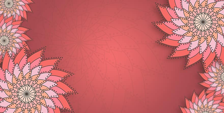 Hintergrund, Blume, Deko, Mandala, Muster, blühen