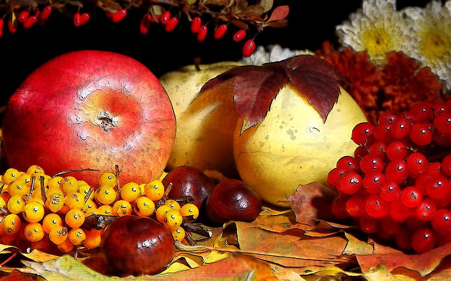 hedelmä, persikka, omena, viinirypäleet, punainen, värikäs, pöytä, tuore, ruoka, terve, digitaalinen