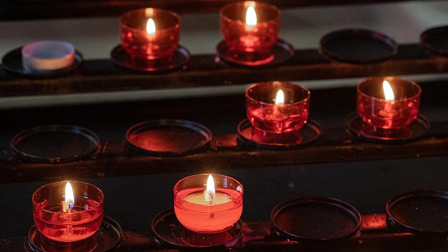 Candles, Church, Belief, Prayer, Christian