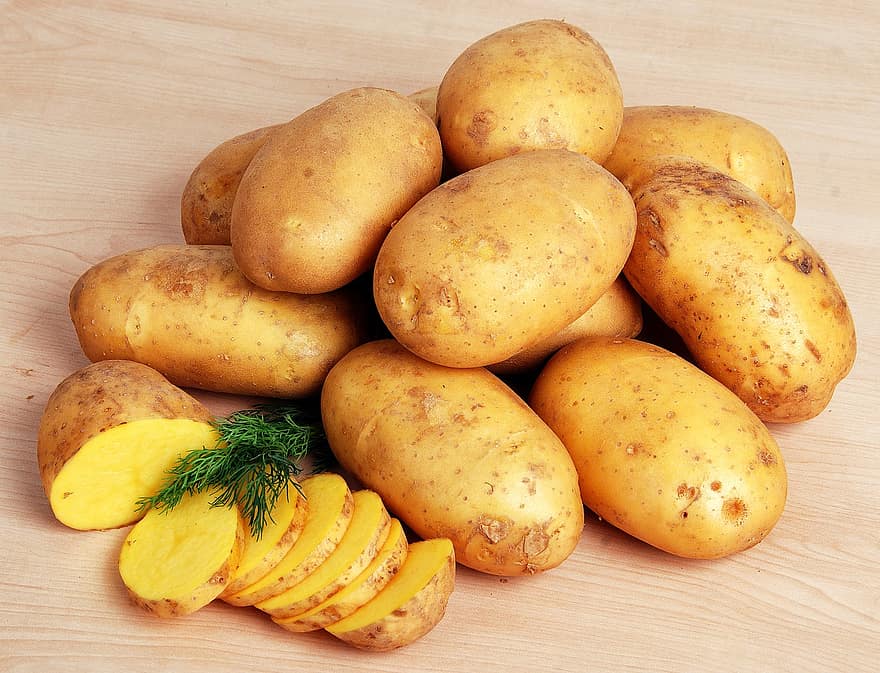 sayur-mayur, kentang, organik