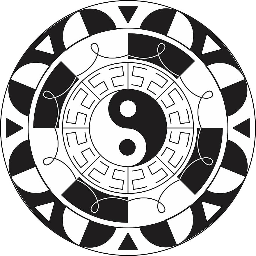 ماندالا ، دائرة ، الروحانية ، دين ، يانغ