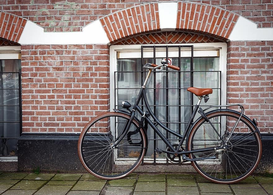Амстердам, улица, велосипед, город, Европа