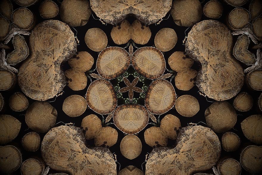 Mandala, Ornament, Hintergrund, Tapete, Blume, Muster, Dekor, dekorativ, symmetrisch, Holz, Textur