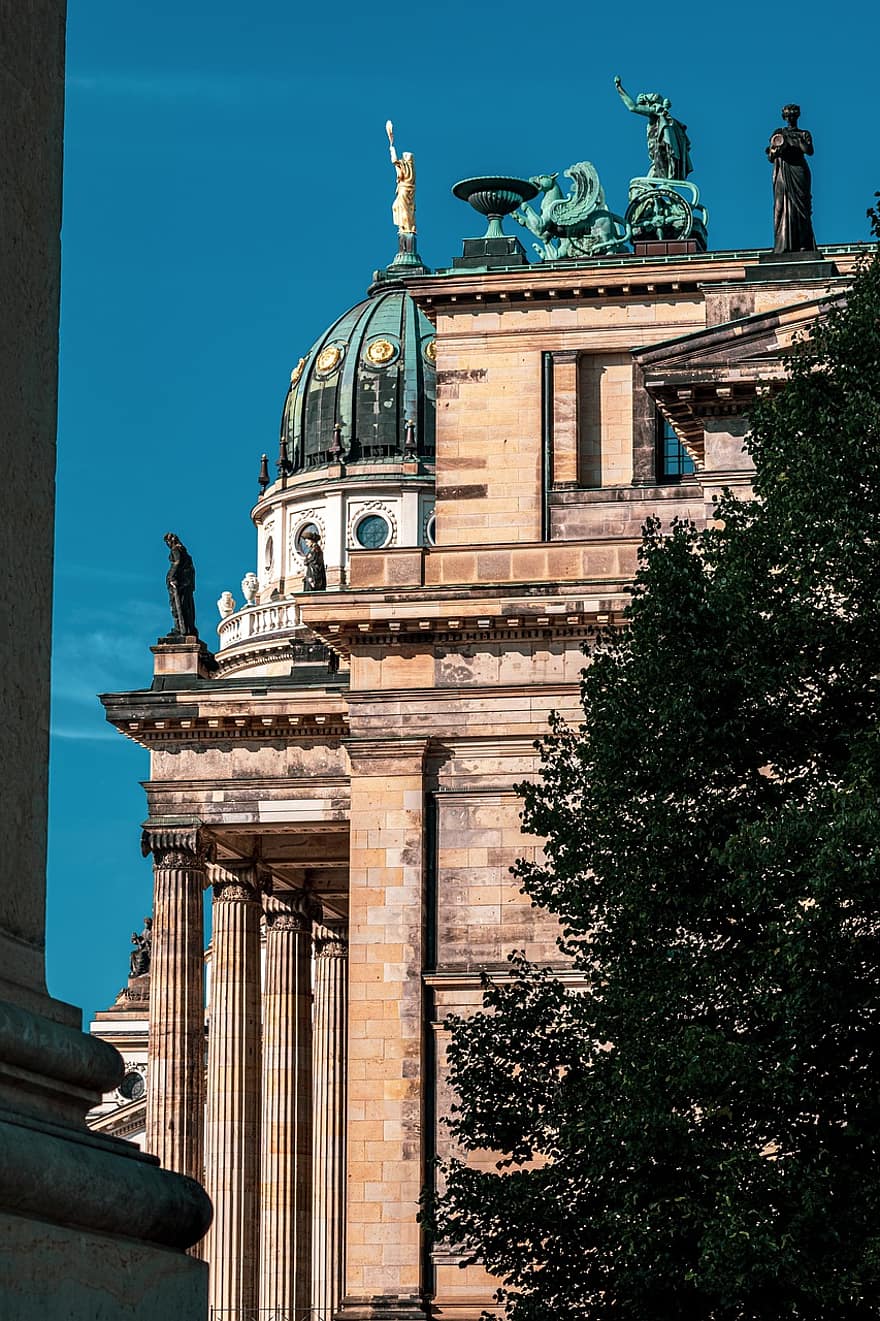 Berlín, gendarmenmarkt, budova, mezník, náměstí, architektura, historický, město, slavné místo, Dějiny, exteriér budovy