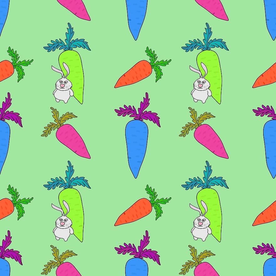 Морковный фон, морковь, Морковный узор, скрапбукинга, шаблон, иллюстрация, фоны, вектор, украшение, милый, овощной