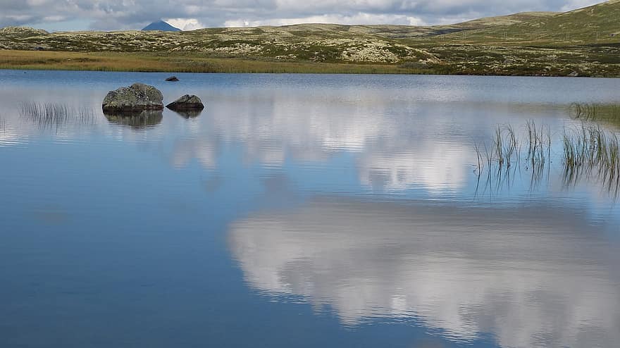 munţi, lac, natură, pod, Norvegia