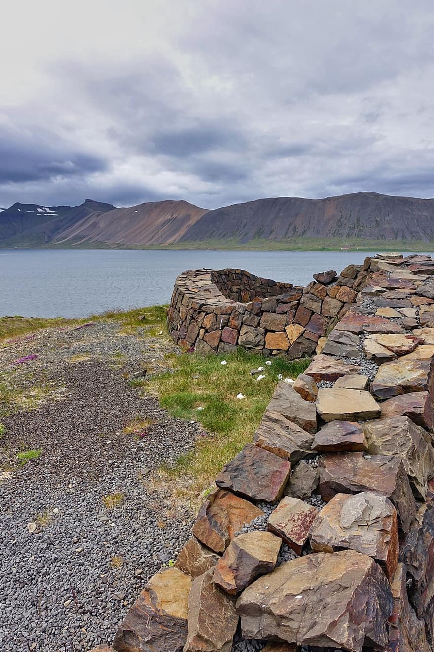 pobūdį, kelionė, žvalgymas, ežeras, lauke, akmenys, Islandija, dykumoje