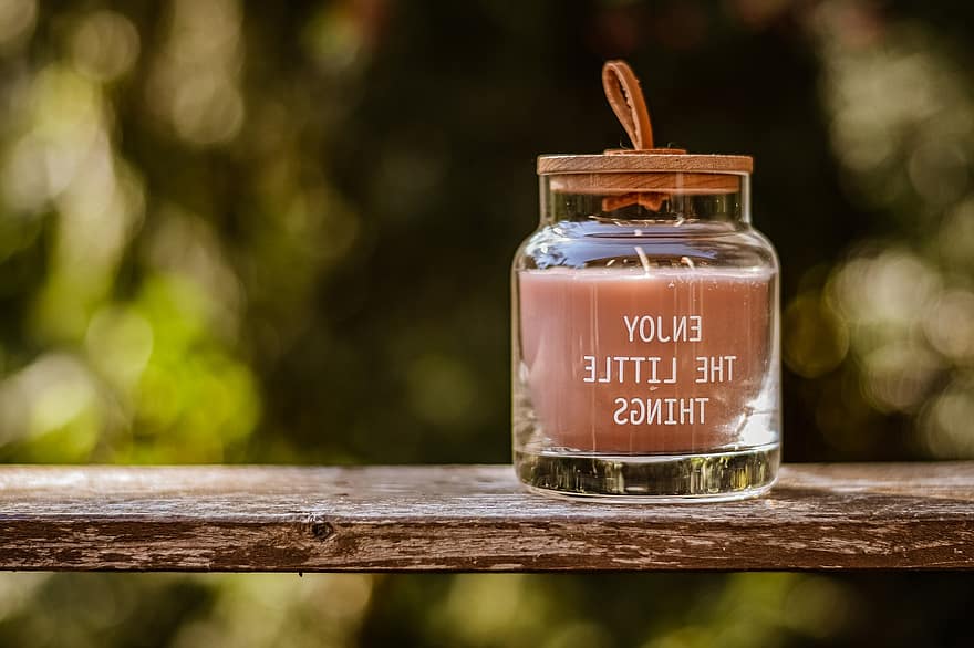 Candle, Glass Jar, Motivation, Enjoy The Little Things, Gift, Souvenir, Container, Glass