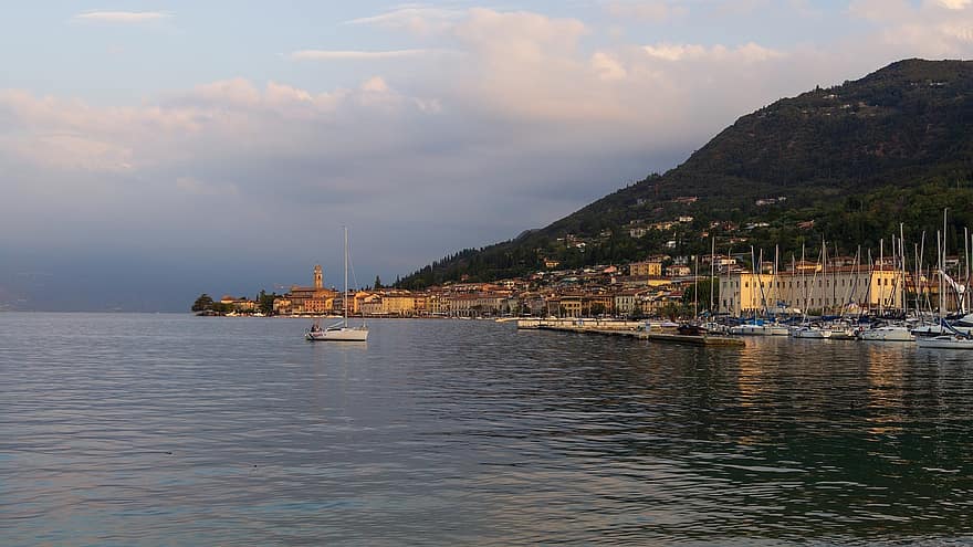 See, Boote, Hafen, Gardasee, Garda, salò, Italien, Lago di Garda