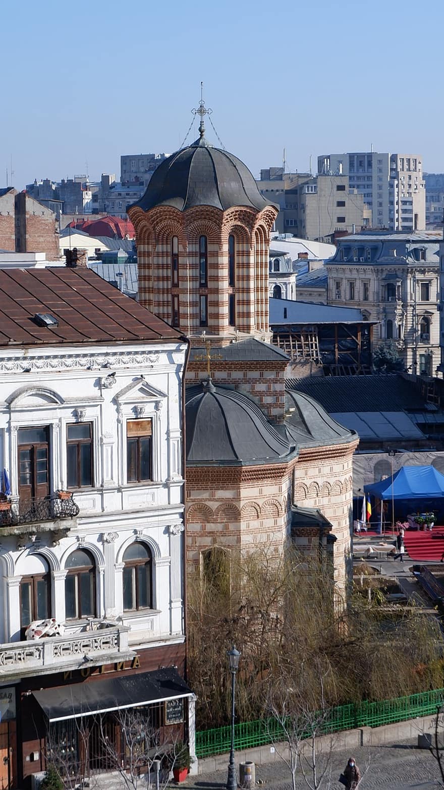 Bukurešť, kostel, staré Město, v centru města