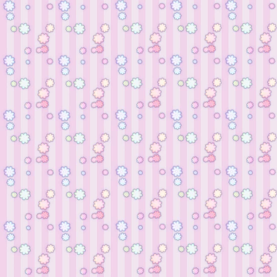 Flowers, Stripes, Pattern, Paper, Wallpaper, Pink, Background, Design, Seamless, Textile, Cute