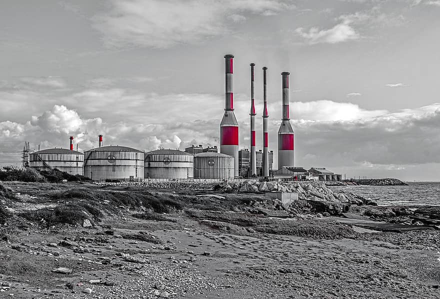 Factory, Power Plant, industry, fuel and power generation, pollution, environment, technology, chimney, fossil fuel, refinery, construction industry