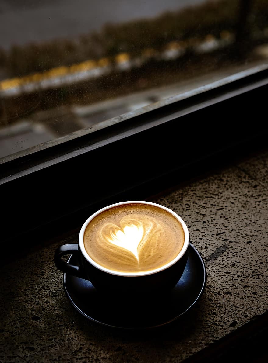 cappuccino, latte art, kahvi, latte, kahvila latte, Caffè Macchiato, espresso macchiato, juoda, juoma, kuppi