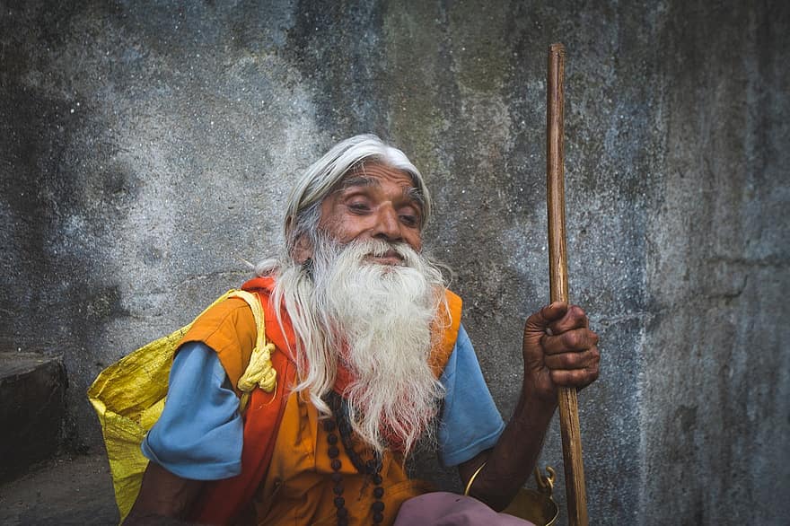 portret, mężczyzna, ludzie, Kathmandu, Nepal, człowiek