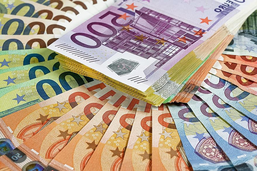 banknotes, valūtu, inflācija, eiro, finansējumu, investīcijas, naudu, bagātību, kases kaste, Melnā nauda, Bizness