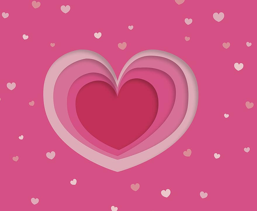 心、ピンク、愛、ロマンス、設計、モックアップ、バックグラウンド、壁紙、スクラップブッキング