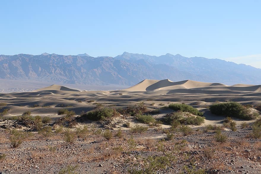 gurun, bukit pasir, lembah kematian, kering, panas, pemandangan, alam, indah