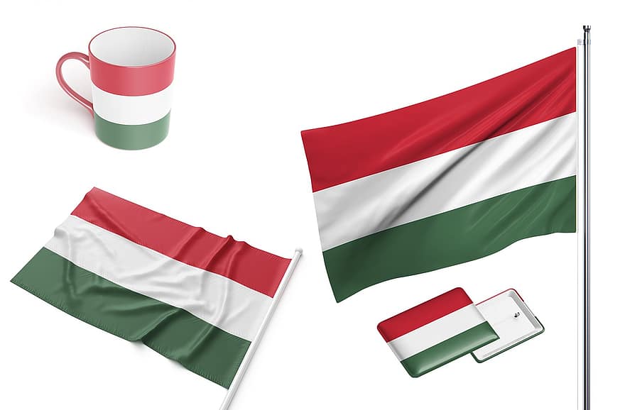 Vengrija, Vengrijos vėliava, vėliava, Tautinė vėliava