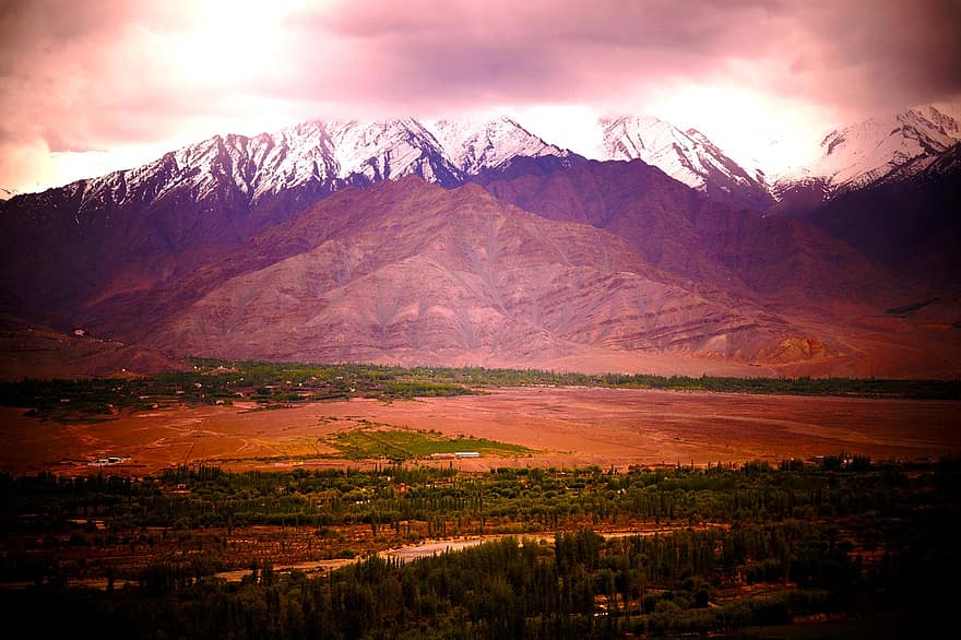 планини, сняг, мъгла, пустинен, езеро, Кашмир, будизъм, на открито, туризъм, Himalaya, пътуване