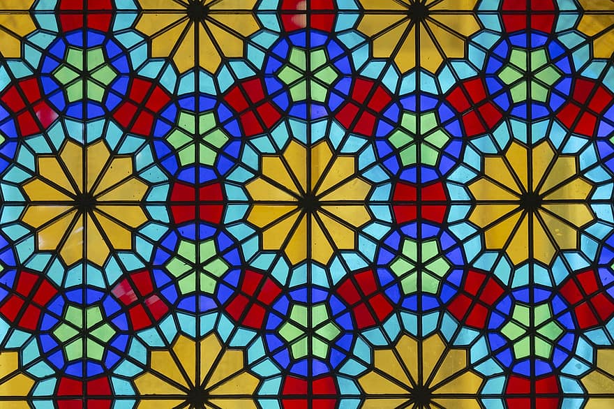 vitral, Patrón de vidrieras, patrón de colores, qom, arquitectura